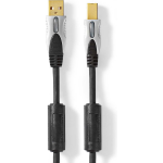 Nedis Usb-kabel - Antraciet - 1.80 M - Zwart