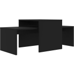 Vidaxl Salontafelset 100x48x40 Cm Spaanplaat - Negro