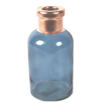 TOM Vaas Babet 21 X 10 Cm Glas/koper - Blauw