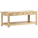 Vidaxl Salontafel Handgeschilderd 110x50x45 Cm Massief Mangohout - Bruin