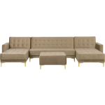 Beliani Aberdeen - Hoekbank--fluweel - Beige