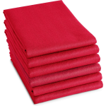 DDDDD Theedoek Logo - 60x65 Cm - Red - 6 Stuks - Rood