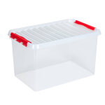 Sunware Q-line Opbergbox - 62l - Transp/ - Rood