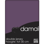 Damai Multiform Double Jersey Hoeslaken Purple-180 X 200 Cm Xl - Paars