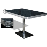 Bel Air Retro Eettafel To-22w Blackstone - Zwart