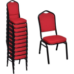 Vidaxl Eetkamerstoelen 10 St Stof - Rood