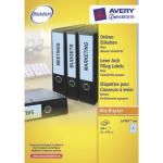 Ordnerrugetiket Avery 192x61mm 100 Vel 4 Etiketten Per Vel - Blauw