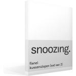 Snoozing Flanel Kussenslopen (Set Van 2) - 100% Geruwde Flanel-katoen - 40x60 Cm - Kindermaat - - Wit