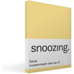 Snoozing Flanel Kussenslopen (Set Van 2) - 100% Geruwde Flanel-katoen - 50x70 Cm - - Geel