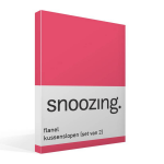 Snoozing Flanel Kussenslopen (Set Van 2) - 100% Geruwde Flanel-katoen - 50x70 Cm - Fuchsia - Roze