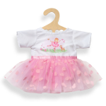 Heless Poppenkleding Ballerinajurk/wit 28-35 Cm - Roze