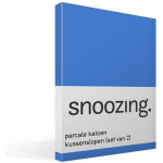 Snoozing Percale Katoen Kussenslopen (Set Van 2) - 100% Percale Katoen - 60x70 Cm - Standaardmaat - Meermin - Blauw