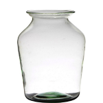 Bellatio Design Transparante Luxe Grote Vaas/vazen Van Glas 36 X 24 Cm - Vazen