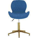 Vidaxl Eetkamerstoelen Draaibaar 2 St Fluweel - Blauw