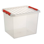 Sunware Q-line Opbergbox - 52l - Transp/rood