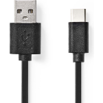 Nedis Usb-kabel 0.10 M - Zwart