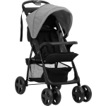 Vidaxl Kinderwagen 2-in-1 Staal Licht En - Gris