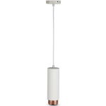 V-tac Hanglamp Vt-864 Gu10 120 X 8 Cm Ip20 Gips/roségoud - Wit