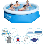 Bestway Fast Set Rond 244x66 Cm - Zwembad Inclusief Accessoires - Blauw