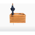 Two-O krat The Stormchaser houten krat, met koffiebeker- en parapluhouder