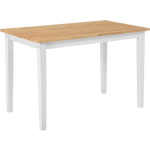 Beliani Georgia Eettafel Rubberhout 68 X 114 Cm - Bruin