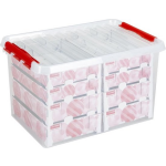 Q-line Kerst Opbergbox - 62l - Incl. Trays Voor 116 Kerstballen - Transp/ - Rood