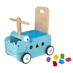 I'm Toy Loop- En Duwwagen Nijlpaard Junior 45 Cm - Blauw
