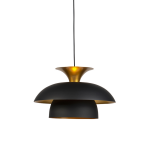 QAZQA Moderne ronde hanglamp met goud 3-laags - Titus - Zwart