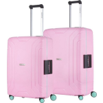 Carry On Steward Tsa Kofferset - 2 Delige Trolleyset - Met Vaste Sloten - Licht - Roze