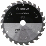 Bosch Hoja de sierra circular estándar para madera, 165x1.5 / 1x15.875, 24 dientes