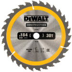 DeWalt - DT1940-QZ Hoja para construcción 184x16mm 30T (AC)