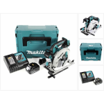 Makita DHS 680 RT1J Sierra circular a batería 18V en maletín Makpac 3 + 1x Batería BL1850 5,0 Ah + Cargador DC 18 RC