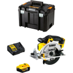 De Walt - Sierra Circular DeWALT DCS391P1 (1 x 5,0 Ah + DCB115 + TSTAK VI)