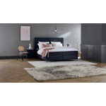 Boxspring Jade Vlak Met Gestoffeerd Matras - 160 x 200 cm - navy