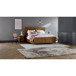 Boxspring Jade Vlak Met Gestoffeerd Matras - 90 x 210 cm - cognac