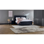 Boxspring Jade Vlak Met Gestoffeerd Matras - 200 x 210 cm - navy