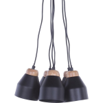 Beliani Cestos Hanglamp Hout 12 X 12 Cm - Zwart