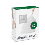 Simplehuman Vuilniszakken Code C - 10-12 Liter (60 stuks) - Blanco