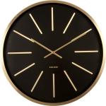 Karlsson - Wall Clock Maxiemus Brass - Zwart