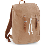 Vintage Rugzak/rugtas Canvas Camel 45 Cm - A4-formaat - Schooltas - Laptoptas/boekentas Camel/licht - Bruin