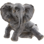 Clayre & Eef Decoratie Olifant 20*19*17 Cm Kunststof Olifant 6pr2403 - Grijs