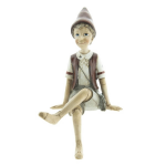 Clayre & Eef Decoratie Figuur Pinokkio 13*12*23 Cm Meerkleurig Polyresin Pinokkio 6pr2419 - Beige