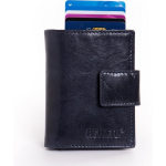 Figuretta Cardprotector Met Muntvak Rfid Glanzend Leder - Blauw