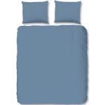 Hip Uni Satin Dekbedovertrek - Lits-jumeaux (240x200/220 Cm + 2 Slopen) - Katoen Satijn - Ice Blue - Blauw