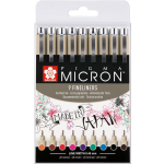 Sakura Tekenstift Pigma Micron 05, Etui Met 9 Stuks In Geassorteerde Kleuren