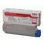 Oki Toner - 6000 Pagina's - 43865721 - Geel