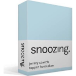 Snoozing Stretch - Topper - Hoeslaken - 200x200/220/210 - Hemel - Blauw