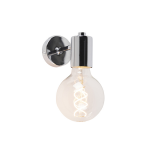 QAZQA Moderne wandlamp chroom - Facil 1