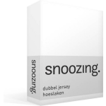 Snoozing - Dubbel Jersey - Hoeslaken - Lits-jumeaux - 190x200/220 Cm - - Wit