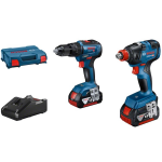 Bosch Combopack GSB 18V-55 Accu schroef-klopboormachine + GDX 18V-200 Slag(moer)schroevendraaier | 2 x 4.0Ah accu&apos;s + lader